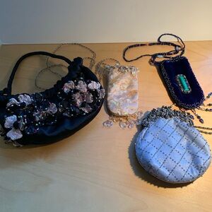 Chic Black Floral Mini Bag